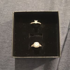 Elegant Silver Ring Set